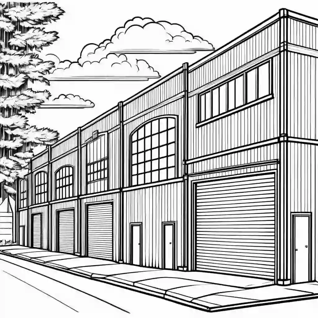 Warehouses coloring pages